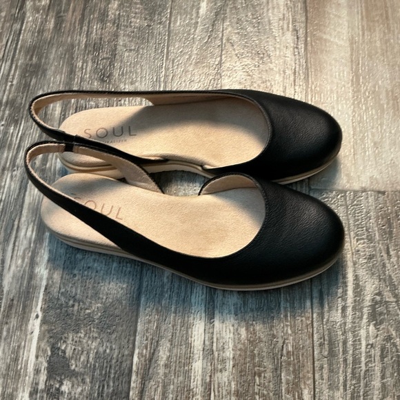 SOUL Naturalizer Black Slingback Flats Size 9 Wide - Picture 3 of 12